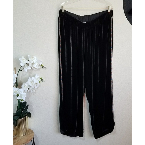 Johnny Was Los Angeles Wide Leg Velvet Pants